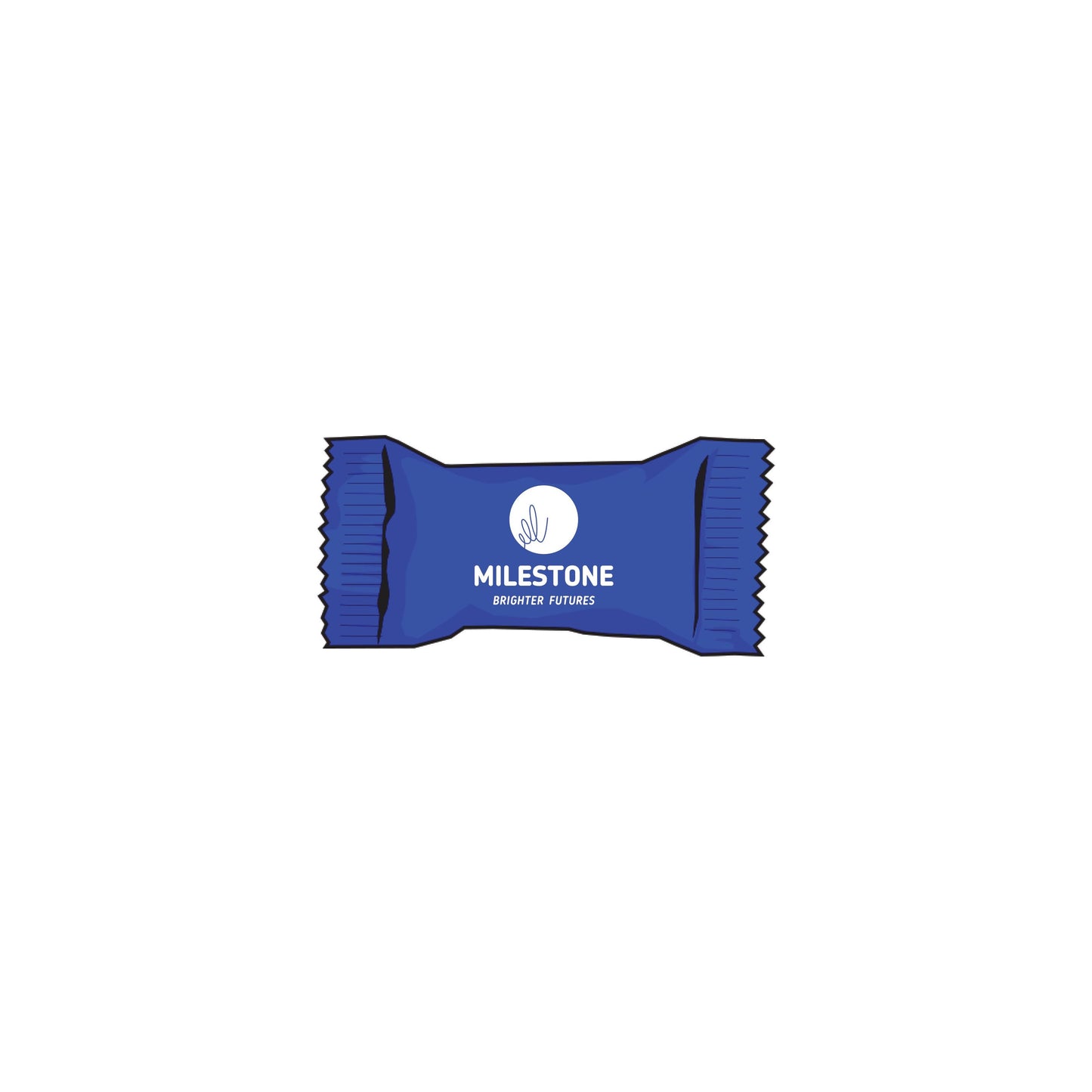 White Buttermint Candy - Custom Wrapper