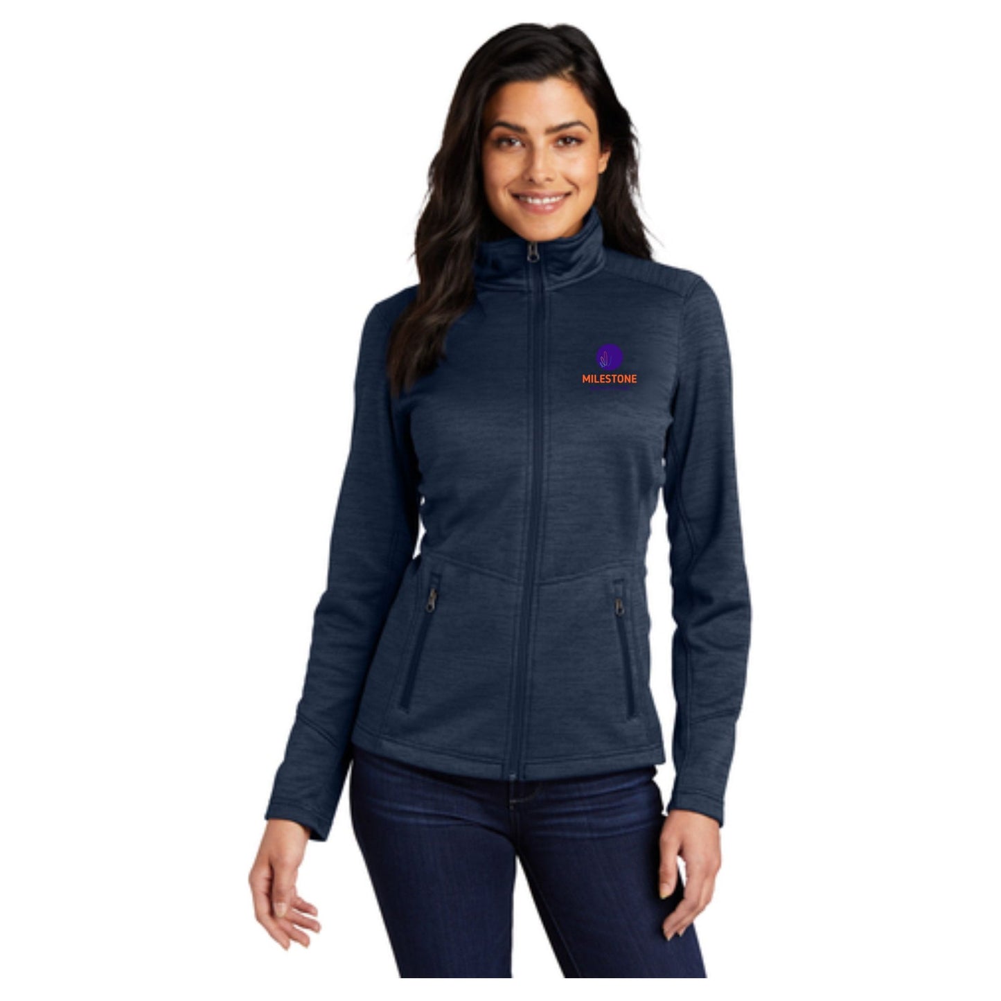 Port Authority® Women's Digi Stripe Fleece Jacket